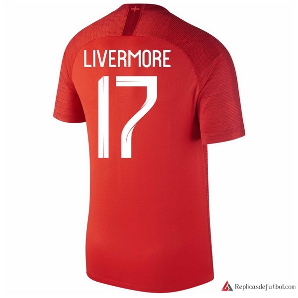 Camiseta Seleccion Inglaterra Segunda equipación Livermore 2018 Rojo